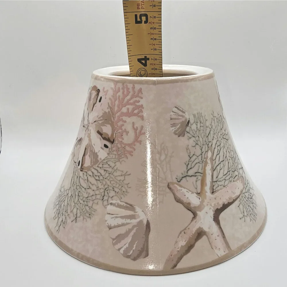 Retired Yankee Candle Large Jar Shade Oasis Seashore Collection Starfish Coral